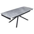 Apollo 6-8 Seater Grey Ceramic Extending Dining Table with Black Base - 160cm-220cm