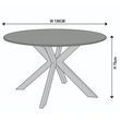 Novara 4 Seater White Ceramic Round Dining Table with Black Star Base - 130cm