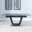 Alpha 6-8 Seater Black Ceramic Extending Dining Table - 140cm-180cm