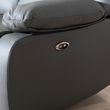 London Grey Leather 2 Seater Recliner Sofa