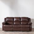 London Brown Leather Recliner Sofa Set