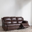 London Brown Leather Recliner Sofa Set
