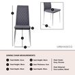 Clearance - Metro Dining Chairs in Grey Colour Leather and Chrome Metal Legs