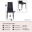 Clearance - Metro Dining Chairs in Black Colour Leather and Black Metal Legs
