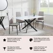 Clearance - Metro Dining Chairs in Beige Colour Leather and Black Metal Legs