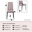 Clearance - Metro Dining Chairs in Beige Colour Leather and Black Metal Legs