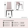 Clearance - Lido Dining Chair in Sand Colour Fabric with Black Legs