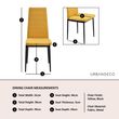 Clearance - Lido Dining Chair in Yellow Colour Fabric with Black Legs