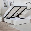 Sutton Natural Fabric 5ft King Size Ottoman Storage Bed
