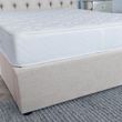 Sandra Oatmeal Fabric 5ft King Size Ottoman Storage Bed
