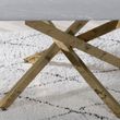 Clearance - Chopstick Grey Glass Coffee Table with Gold Metal Legs