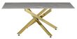 Clearance - Chopstick Grey Glass Coffee Table with Gold Metal Legs