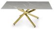 Clearance - Chopstick Grey Glass Coffee Table with Gold Metal Legs