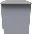 Bella Grey Ash 2 Drawer Bedside Cabinet with Lock