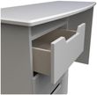Bella Grey 3 Drawer Desk