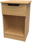 Bella Oak Effect 1 Drawer Bedside Cabinet