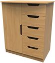 Bella Oak Effect 1 Door Midi Wardrobe