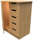 Bella Oak Effect 1 Door Midi Wardrobe