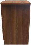 Bella Walnut Effect 3 Drawer Bedside Cabinet