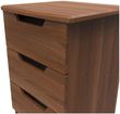 Bella Walnut Effect 3 Drawer Bedside Cabinet