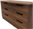 Bella Walnut Effect 6 Drawer Midi Dresser