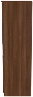 Bella Walnut Effect 1 Door Single Wardrobe