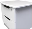 Bella White 2 Drawer Bedside Cabinet with Lock