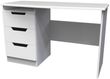 Bella White Ash 3 Drawer Desk