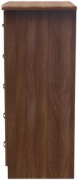 Eve Walnut Effect 5 Drawer Chest