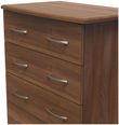 Eve Walnut Effect 5 Drawer Chest