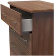 Eve Walnut Effect 5 Drawer Chest
