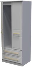Faye Grey Ash 2 Door 2 Drawer Double Wardrobe