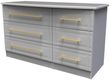 Faye Grey 6 Drawer Midi Chest