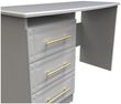 Faye Grey 3 Drawer Desk
