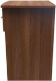 Faye Walnut Effect 1 Drawer Bedside Cabinet