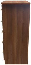 Faye Walnut Effect 5 Drawer Chest