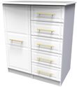 Faye White 1 Door Midi Wardrobe