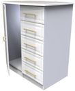 Faye White 1 Door Midi Wardrobe