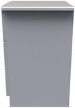 Flora Grey Ash 3 Drawer Bedside Cabinet
