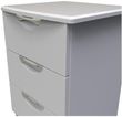 Flora Grey Ash 3 Drawer Bedside Cabinet
