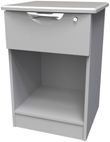 Flora Grey Ash 1 Drawer Bedside Table with Lock