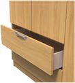 Flora Oak Effect 3 Door Triple Wardrobe - LHF 2 Drawers