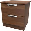 Flora Walnut Effect 2 Drawer Bedside Cabinet
