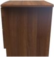 Flora Walnut Effect 2 Drawer Bedside Cabinet with Lock