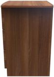 Flora Walnut Effect 3 Drawer Bedside Cabinet