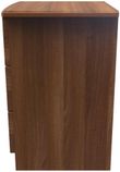 Flora Walnut Effect 3 Drawer Bedside Cabinet with Lock