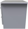 Gina Grey Ash 2 Drawer Bedside Cabinet with Lock