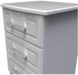Gina Grey 3 Drawer Bedside Cabinet with Lock