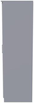 Gina Grey 3 Door Triple Wardrobe - LHF 2 Drawers