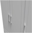 Gina Grey 3 Door Triple Wardrobe - LHF 2 Drawers